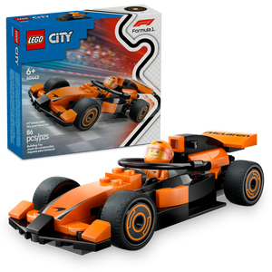 LEGO® City F1® Driver with McLaren Race Car Mini Vehicle Toy Building Set for Kids 60442
