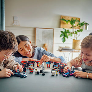 LEGO® City F1® Garage & Mercedes-AMG & Alpine Cars Toy Playset with 2 Race Vehicles 60444