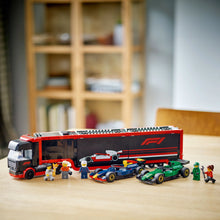 LEGO® City F1® Truck with RB20 & AMR24 F1® Cars Toy Race Vehicle Transporter Playset 60445