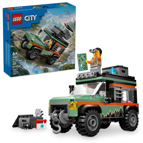 LEGO® City Off-Road 4x4 Mountain Truck Adventure Toy Vehicle Building Set for Ages 6 and up 60447