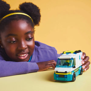 LEGO® City Emergency Ambulance Toy Truck Building Set for Model Vehicle Fans Aged 5 Plus 60451