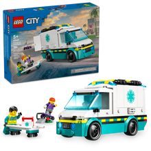 LEGO® City Emergency Ambulance Toy Truck Building Set for Model Vehicle Fans Aged 5 Plus 60451