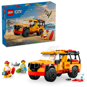 LEGO® City Lifeguard Beach Rescue Truck Playset with 2 Minifigures and Shark Toy Figure 60453