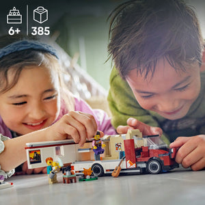 LEGO® City Holiday Adventure Camper Van Toy Vehicle Set for Kids Aged 6 and up 60454