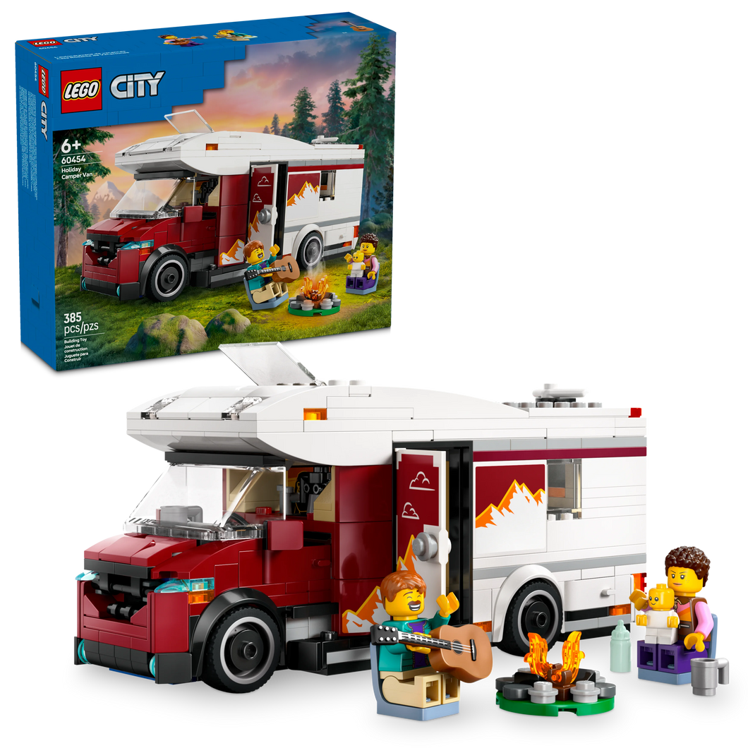 LEGO® City Holiday Adventure Camper Van Toy Vehicle Set for Kids Aged 6 and up 60454