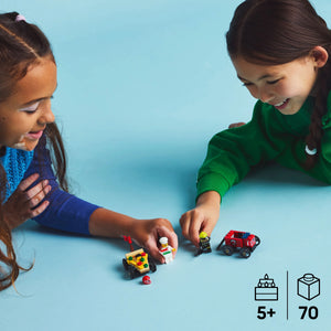 LEGO® City Pizza vs. Fire Truck Race Car Pack Toy Soapbox Racing Set for Ages 5 and up 60458