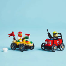 LEGO® City Pizza vs. Fire Truck Race Car Pack Toy Soapbox Racing Set for Ages 5 and up 60458