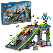 LEGO® City No Limits: Race Car Ramp Track Toy Soapbox-Racing Set with Driver Minifigures 60460
