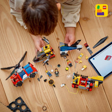 LEGO® City Helicopter, Fire Truck & Submarine Remix Toy Building Set for Kids Aged 7 and up 60462