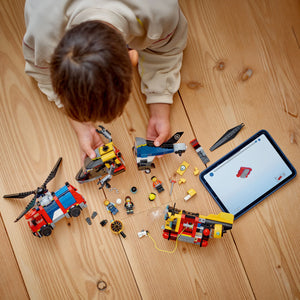 LEGO® City Helicopter, Fire Truck & Submarine Remix Toy Building Set for Kids Aged 7 and up 60462