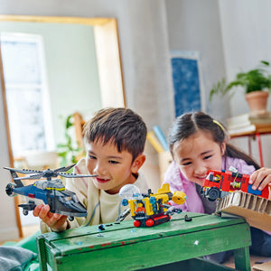 LEGO® City Helicopter, Fire Truck & Submarine Remix Toy Building Set for Kids Aged 7 and up 60462