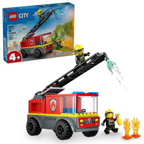 LEGO® City Fire Ladder Truck, Firefighter Toy Vehicle Gift for Kids Aged 4 and up 60463
