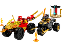 LEGO NINJAGO Kai and Ras’ Car and Bike Battle 71789 Beginner Building Toy Set