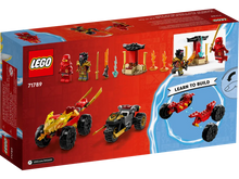 LEGO NINJAGO Kai and Ras’ Car and Bike Battle 71789 Beginner Building Toy Set