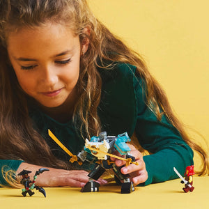 LEGO® NINJAGO® Zane’s Battle Suit Mech Pretend Play Toy Set with 3 Minifigures, Ninja Gift 71827