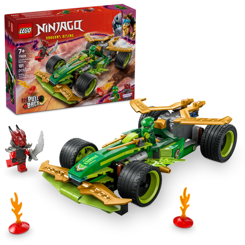 LEGO® NINJAGO® Lloyd’s Pull-Back Race Car Toy Pretend Play Building Kit 71828
