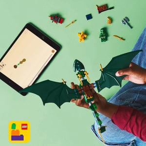 LEGO® NINJAGO® Lloyd’s Green Forest Dragon Toy Building Kit with 2 Minifigures 71829