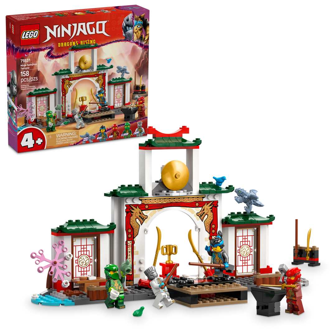 LEGO® NINJAGO® Ninja Spinjitzu Temple Action Toy Playset with 4 Minifigures and Dragon Model 71831