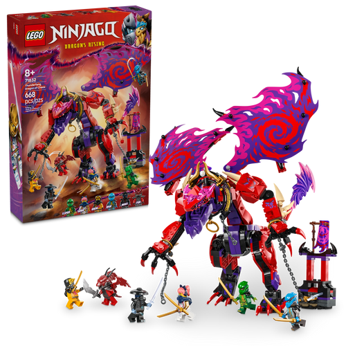 LEGO® NINJAGO® Thunderfang Dragon of Chaos Ninja Toy Set, Battle Playset with 6 Minifigures 71832