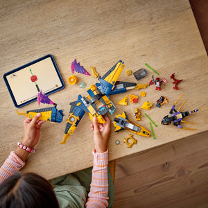 LEGO® NINJAGO® Ras and Arin’s Super Storm Jet Toy Building Set for Kids with 3 Minifigures 71833