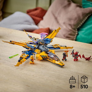 LEGO® NINJAGO® Ras and Arin’s Super Storm Jet Toy Building Set for Kids with 3 Minifigures 71833