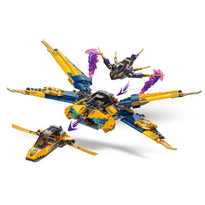 LEGO® NINJAGO® Ras and Arin’s Super Storm Jet Toy Building Set for Kids with 3 Minifigures 71833