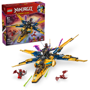 LEGO® NINJAGO® Ras and Arin’s Super Storm Jet Toy Building Set for Kids with 3 Minifigures 71833