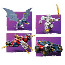 LEGO® NINJAGO® Zane’s Ultra Combiner Mech Toy, 4-in-1 Building Set with Car, Jet and Dragon 71834