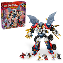 LEGO® NINJAGO® Zane’s Ultra Combiner Mech Toy, 4-in-1 Building Set with Car, Jet and Dragon 71834