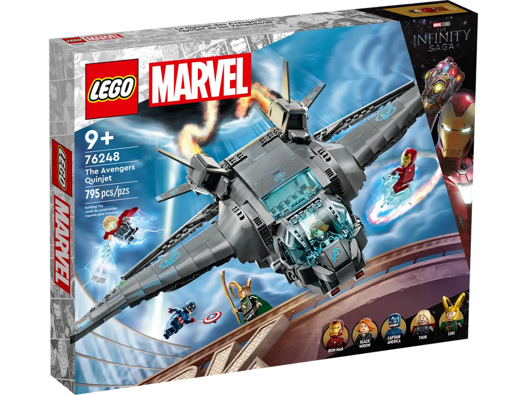 LEGO Marvel The Avengers Quinjet 76248, Spaceship Building Toy Set