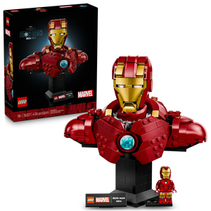 LEGO® ǀ Marvel Iron Man MK4 Bust, Buildable Model for Adults with Minifigure, Collectible Gift 76327