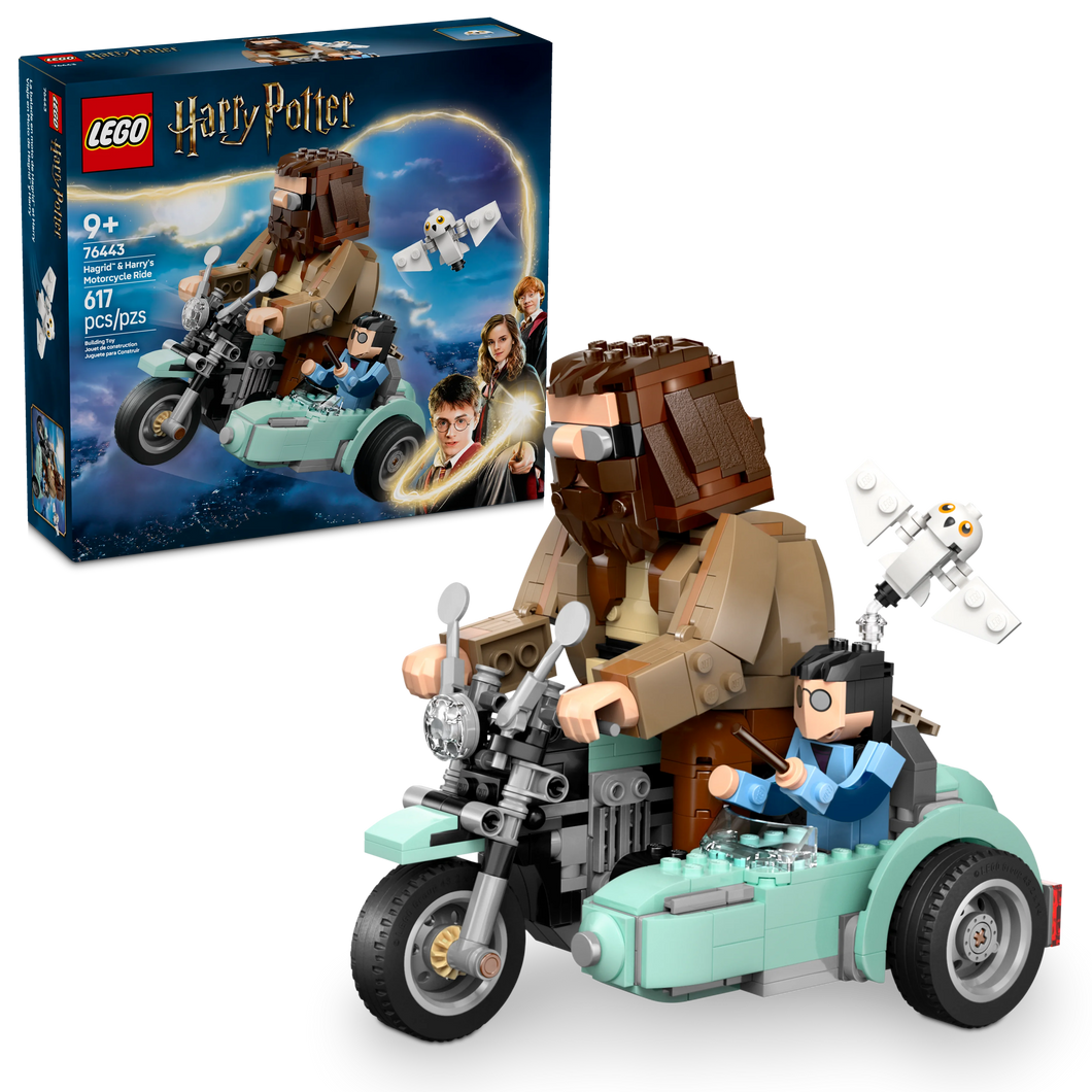 LEGO® Harry Potter™ Hagrid™ & Harry’s Motorcycle Ride, Magical Toy Playset, Motorbike Set 76443