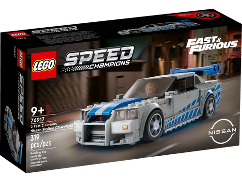 LEGO Speed Champions 2 Fast 2 Furious Nissan Skyline GT-R (R34) 76917 Race Car Toy Model Building Kit