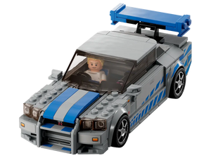 LEGO Speed Champions 2 Fast 2 Furious Nissan Skyline GT-R (R34) 76917 Race Car Toy Model Building Kit