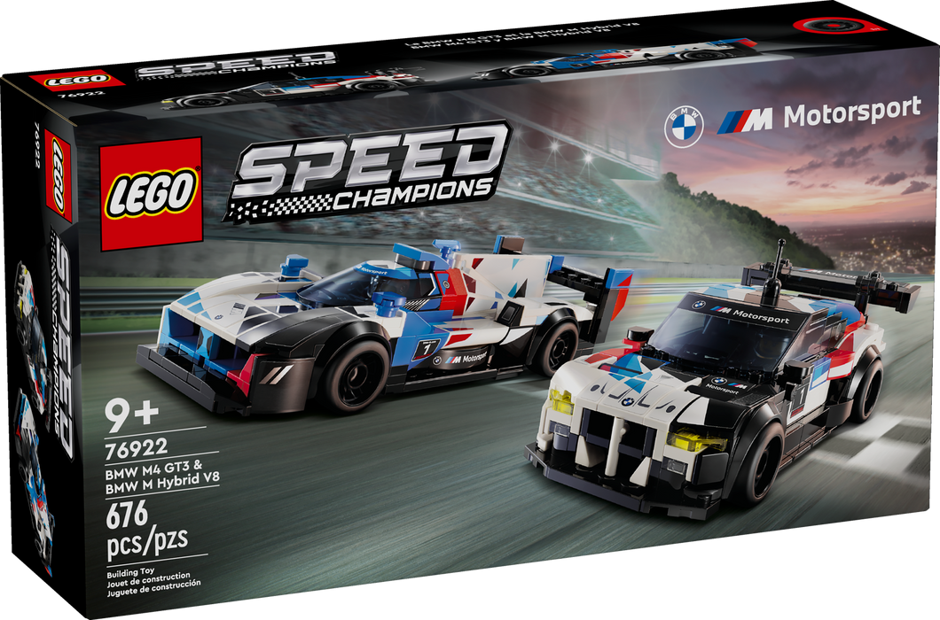 LEGO® Speed Champions BMW M4 GT3 & BMW M Hybrid V8 Race Cars Set 76922