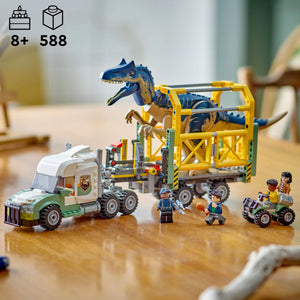 LEGO® Jurassic World Dinosaur Missions: Allosaurus Transport Truck Toy, Fun Gift Idea for Kids 76966