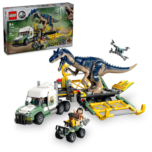 LEGO® Jurassic World Dinosaur Missions: Allosaurus Transport Truck Toy, Fun Gift Idea for Kids 76966