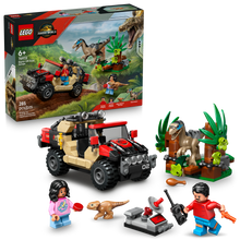 LEGO® Jurassic World Raptor Off-Road Escape Velociraptor Toy Dinosaur, Kids’ Building Kit 76972