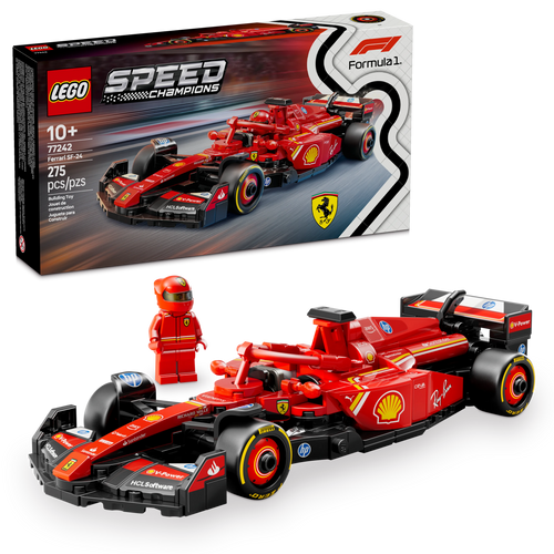 LEGO® Speed Champions Ferrari SF-24 F1® Race Car Toy Vehicle and Driver Set 77242