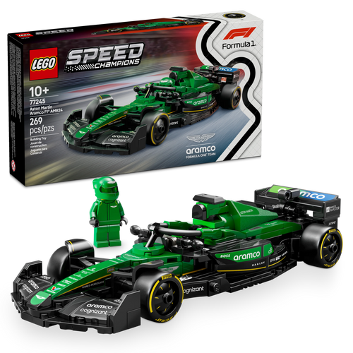 LEGO® Speed Champions Aston Martin Aramco F1® AMR24 Race Car Vehicle Set and Driving Kit 77245