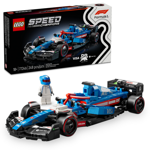LEGO® Speed Champions Visa Cash App RB VCARB 01 F1® Race Car Vehicle Kit and Driver Set 77246