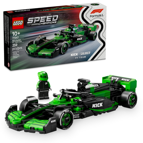LEGO® Speed Champions KICK Sauber F1® Team C44 Race Car Toy Vehicle and Driving Kit 77247