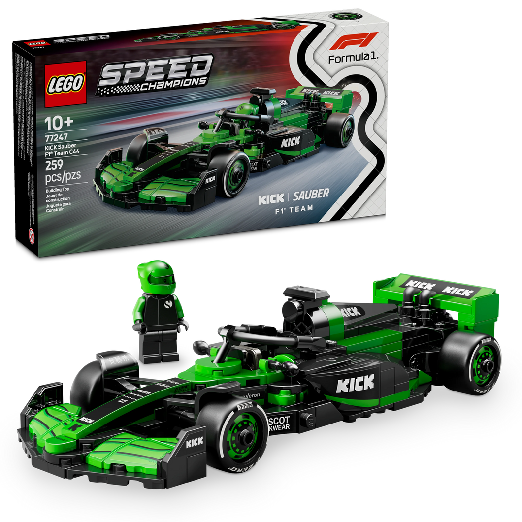 LEGO® Speed Champions KICK Sauber F1® Team C44 Race Car Toy Vehicle and Driving Kit 77247