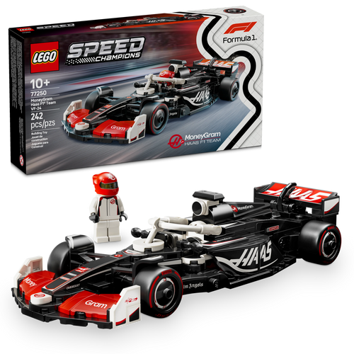 LEGO® Speed Champions MoneyGram Haas F1® Team VF-24 Race Car, Toy Vehicle and Driving Kit 77250