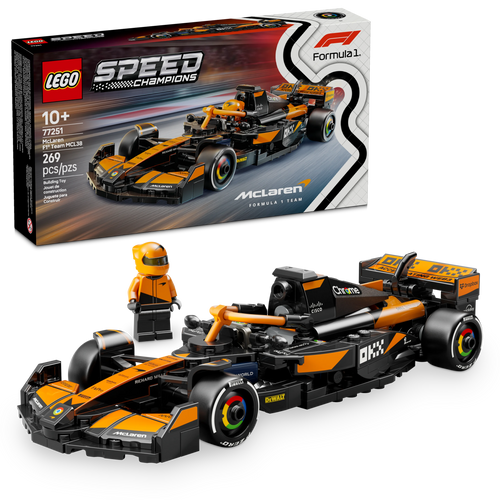 LEGO® Speed Champions McLaren F1® Team MCL38 Race Car, Vehicle Set and Driving Kit 77251