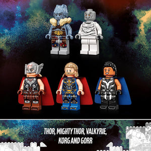 LEGO Marvel The Goat Boat 76208 Building Set - Thor Set with Toy Ship, Stormbreaker, and Movie Inspired Thor, Korg, and Valkyrie Minifigures, Avengers Gifts for Kids, Boys, and Girls Ages 8+