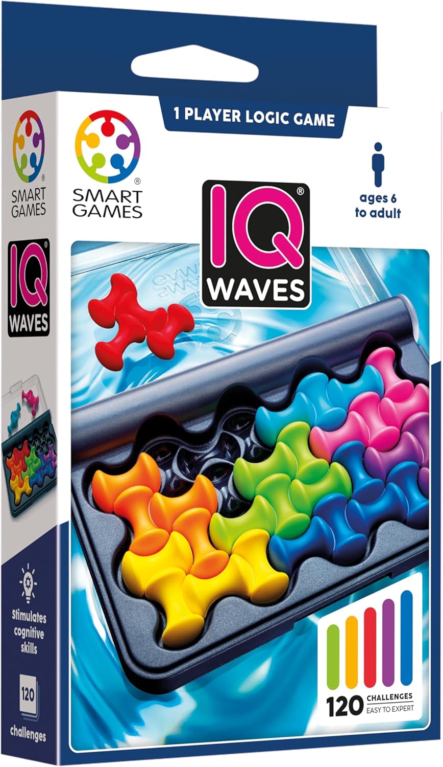 Smart Games - IQ-Waves - Educational Brainstorming - Multi-Level Strategy Game and Skill Building - Logic and Thinking Game - 6 Years +
