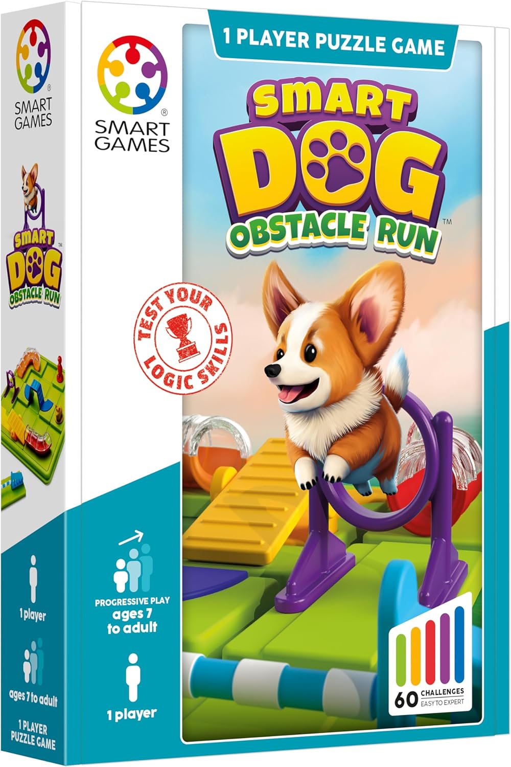 Smart Games - Smart Dog - Corgi - Brainstorming - Multi-Level Strategy Game and Skills Development - Logic and Reflection Game - 7 Years +