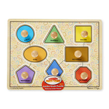 Melissa and Doug Deluxe Jumbo Knob Wooden Puzzle - Geometric Shapes (8 pcs) - All-Star Learning Inc. - Proudly Canadian