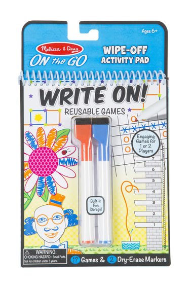 Melissa and Doug On the Go Write On Wipe Off Activity Games Pad